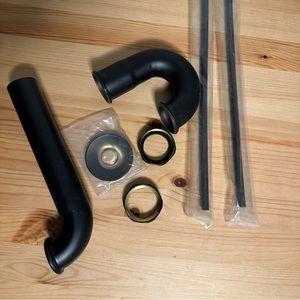 WESTBRASS Cross Handle Pedestal PARTIAL kit/parts in MATTE BLACK. D1838L-62